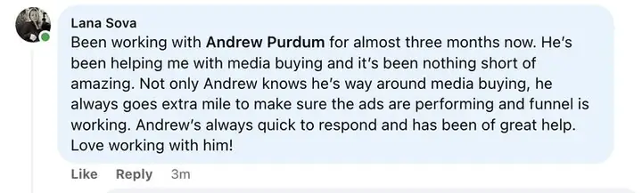 Lana Sova's message about media buying